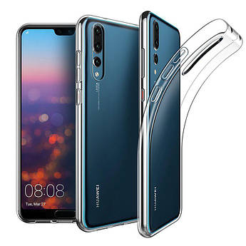 Прозорий силіконовий чохол бампер накладка для Huawei (Хуавей) P20 Pro