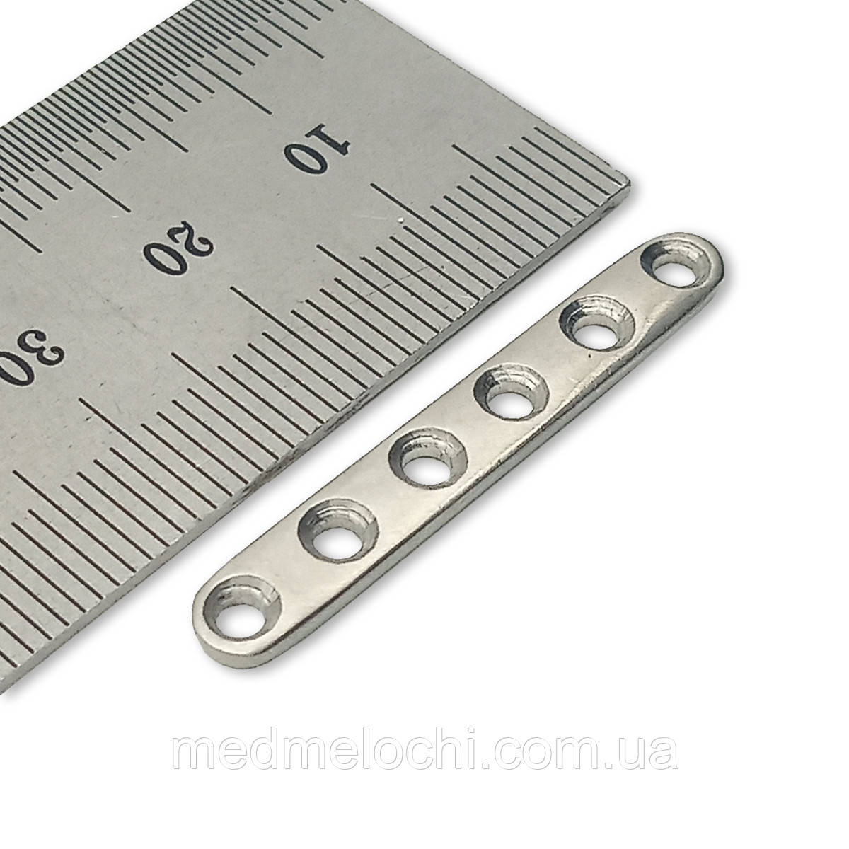 Пластина п'ясткова (титан) D = 2,0 мм, 6 отв,