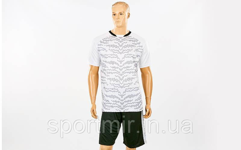 Футбольна форма Pixel 1704-W (PL, р-р M-2XL-44-52, зріст 165-185 см, білий, шорти чорні), фото 1