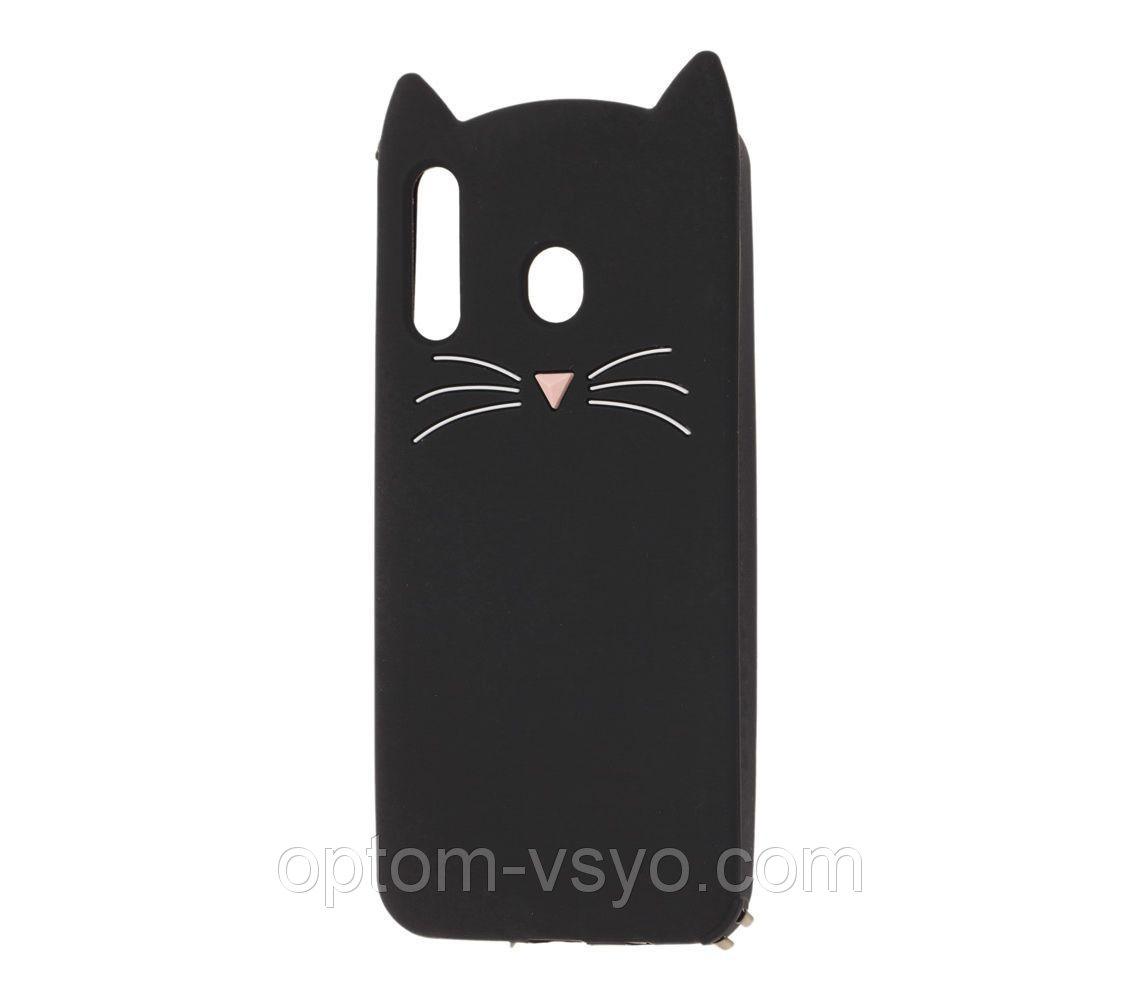 Чохол 3D Animal для Samsung Galaxy A60 Cat Black