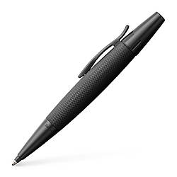 Ручка кулькова Faber-Castell E-motion Pure Black, корпус металевий матовий чорний, 148690