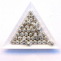 Бусини Ажурні 6 мм сталь (50 шт.)