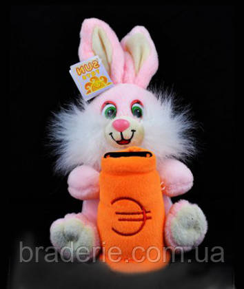 М'яка іграшка озвучена (Копилка) Заєць 7386-19, фото 1