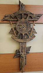 Годинник із натурального дерева настінний 