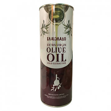 Оливкова олія ЕЛАІОЛАДО Latrovalis Olive Extra Vergine ж/б 1л.