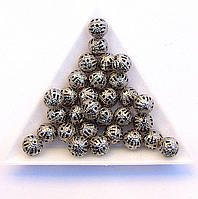 Бусини Ажурні 8 мм сталь (30 шт.)