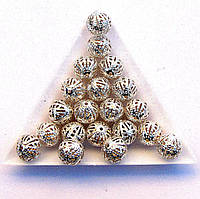 Бусини Ажурні 10 мм сталь (20 шт.)