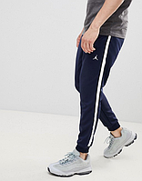 Мужские спортивные штаны Jordan с лампасами синие