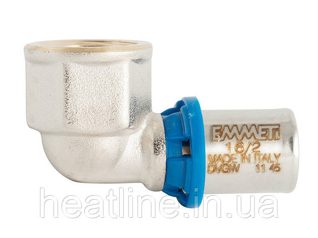 Кут із внутрішньою різзю Emmeti (FIV) 26х3/4" (Пресс фітинг), фото 1