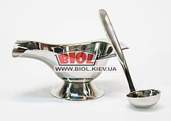 Соусник 170 мл із неіржавкої сталі з ополоником "Аладдин" Maestro MR-1697 