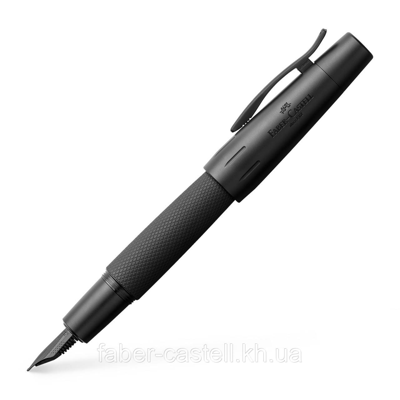 Перова ручка Faber-Castell E-motion pure Black, корпус матовий чорний, перо М, 148620