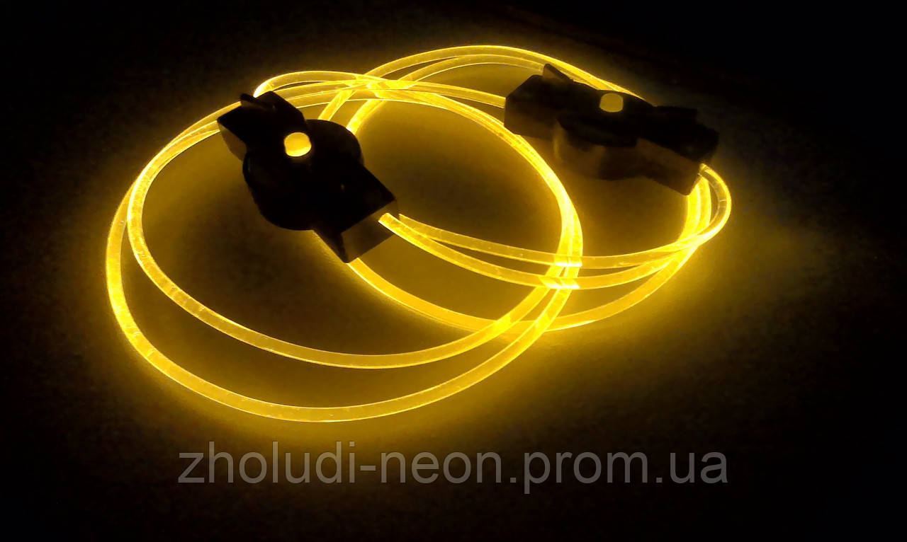 Шнурки, що світяться II-го покоління, жовті., фото 1