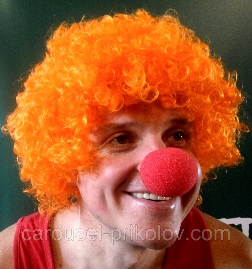 Перука клоуна оранжева, фото 1