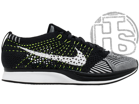 Чоловічі кросівки Nike Flyknit Racer Black White Volt 526628-011, фото 1