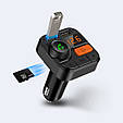 Bluetooth FM модулятор SUPER BASS v5.0 (гучний зв'язок + 2хUSB + microSD + вольтметр), фото 3