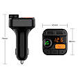 Bluetooth FM модулятор SUPER BASS v5.0 (гучний зв'язок + 2хUSB + microSD + вольтметр), фото 8