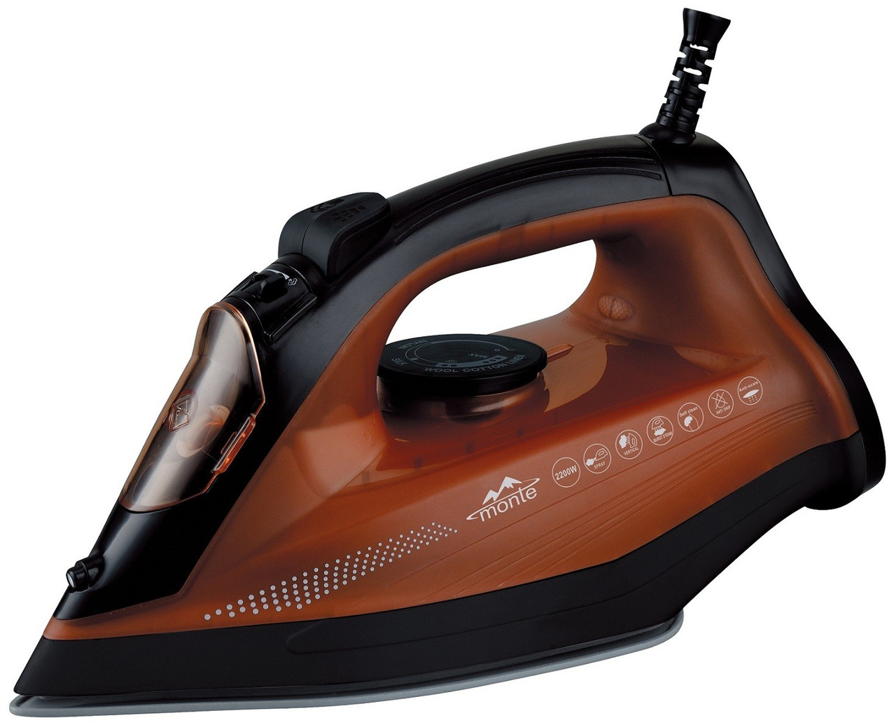 Праска для дому MONTE MT-1507O 2200 Вт коричнева парова