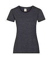 Женская футболка темно-серая меланж 372-HD