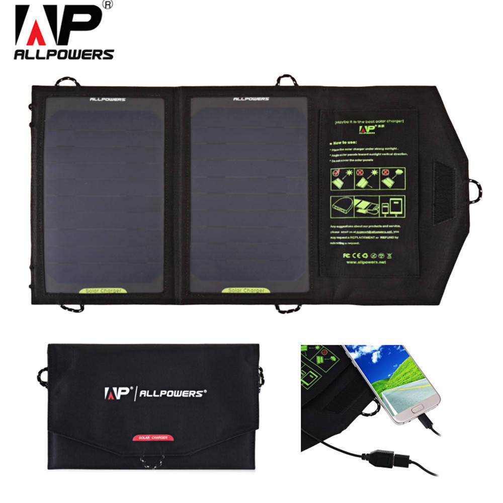 

Зарядка на солнечных батареях Allpowers 5v10w