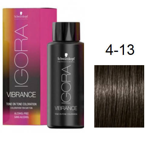 

Краска для волос Schwarzkopf igora Vibrance безаммиачная 4-13 Средний коричневый сандрэ матовый 60 мл