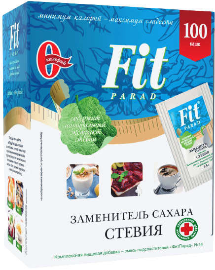 

Сахарозаменитель ФитПарад №14 (1:10) саше 100 шт. (50 грамм)
