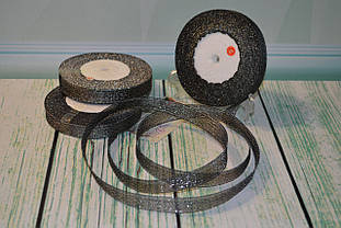 Стрічка парча, 15 мм (22метра), колір — чорний