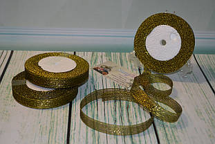 Стрічка парча, 15 мм (22метра), колір — чорний