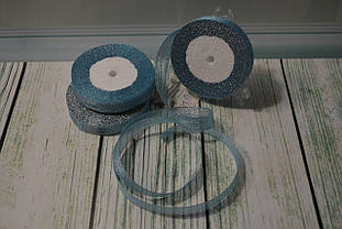 Стрічка парча, 15 мм (22метра), колір блакитний