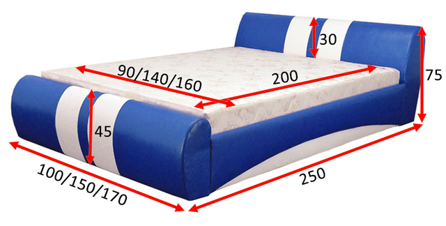 Кровать двуспальная Драйв 140х200 с пружинным механизмом и матрасом ламели