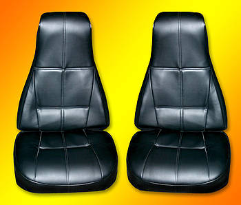 Комплект із двох передніх сидінь на ВАЗ 2101-2107 чорний шкірвініл