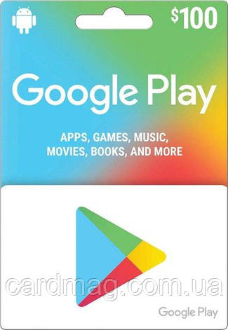 Подарункова карта Google Play Gift Card на суму 100 USD, US-регіон, фото 1
