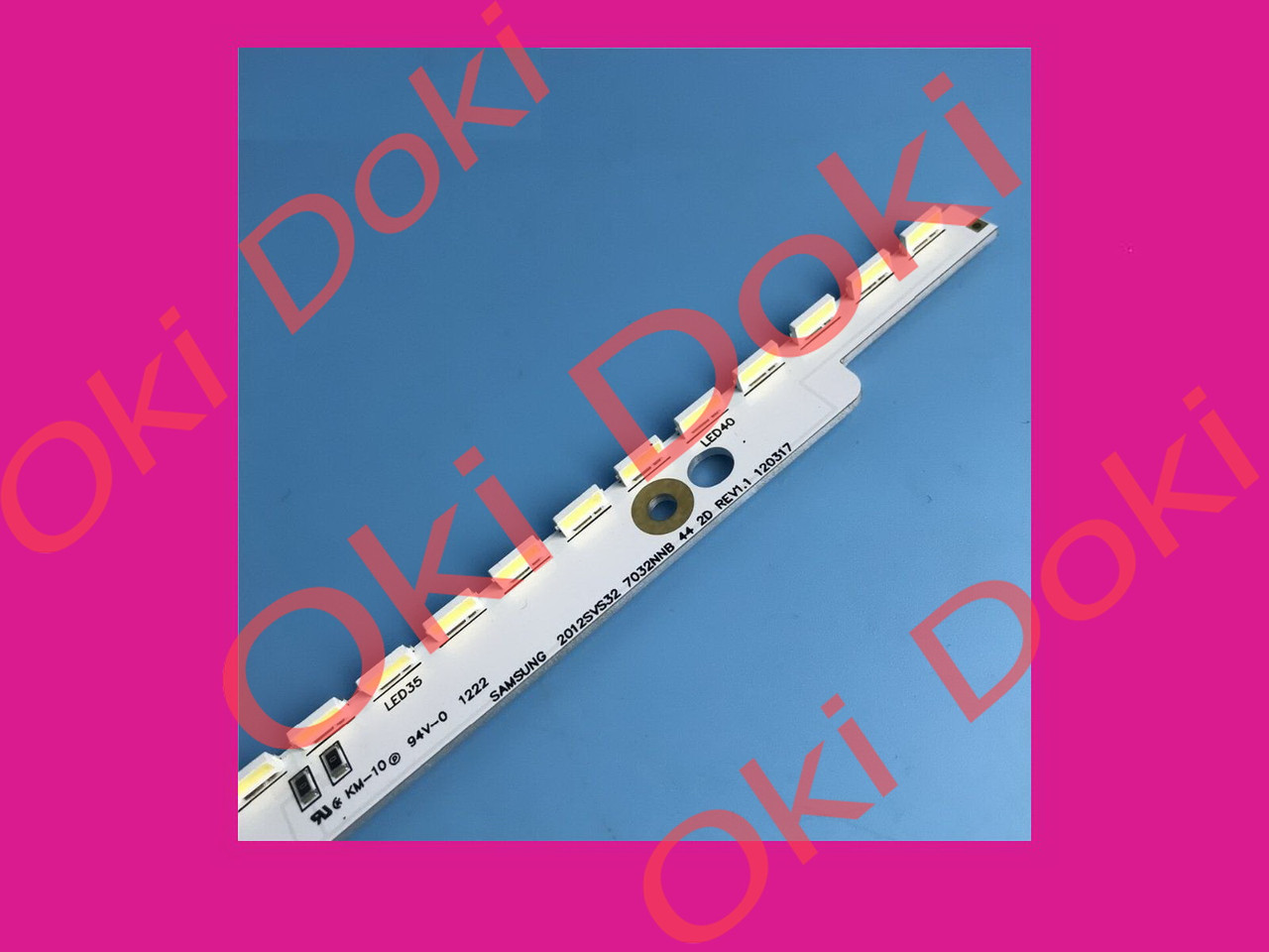 Світлодіодна лінійка SLED 44 led 404мм Samsung 2012svs32 7032nb 2D rev 1.1 3v V1GE-320SM0-R1 32NNB-7032LED-MCPCB ue32es