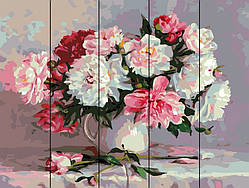 Картина за номерами по дереву Rainbow Art Пишні півонії, 40х50 (RA0117)