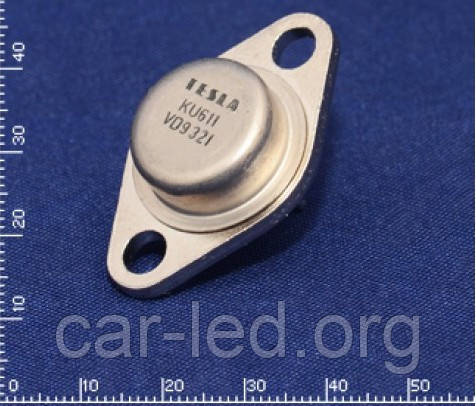 KU611 (2N3054) TESLA NPN транзистор 60V 3A 10W, фото 1