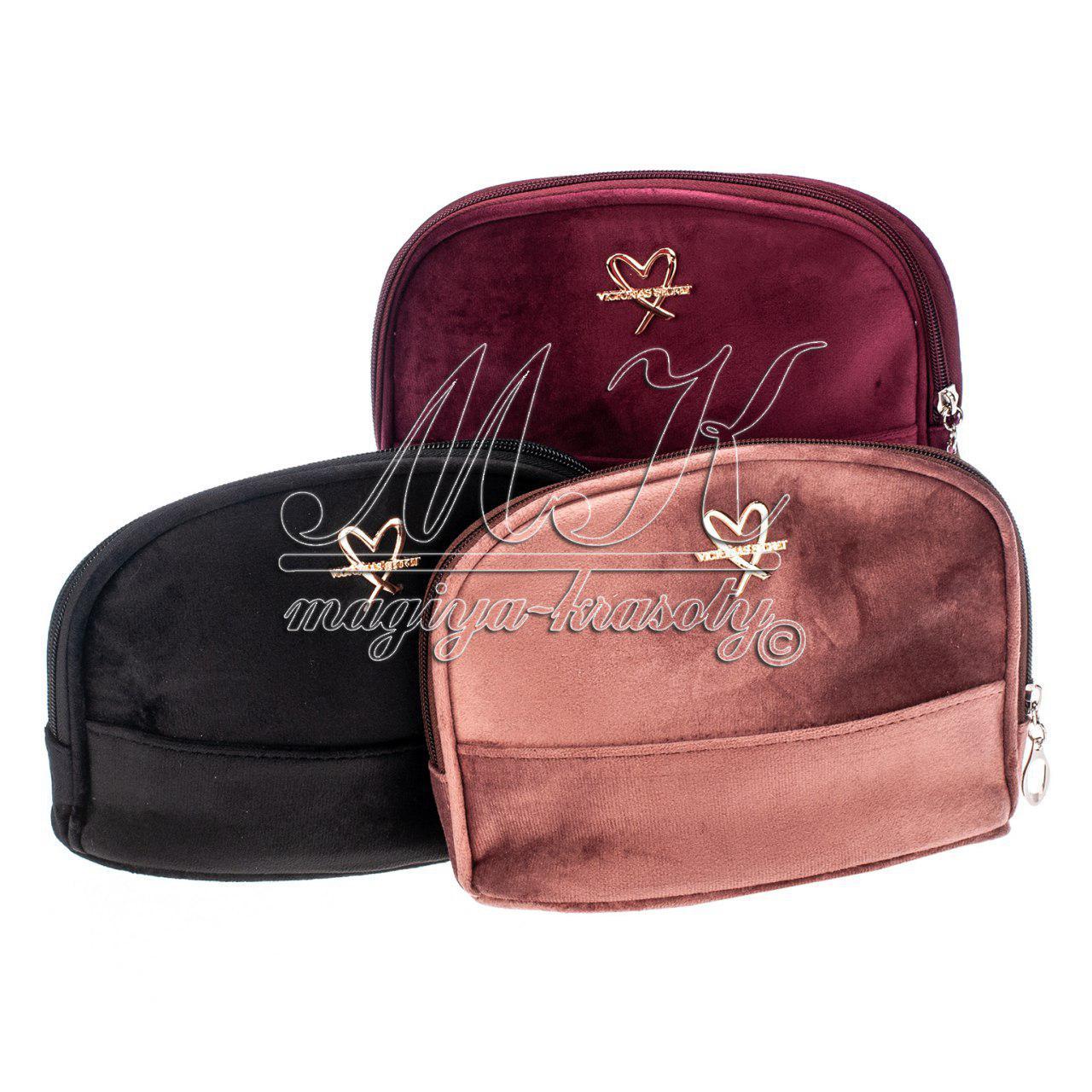 Косметичка Viktoria оксамитова, кольори в асортименті