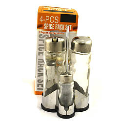 Наб. спец. 4 передм. сіль~перець ~ ~ ~ ~ ~усус на нерж. підст. цв.уп