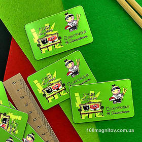 Виниловые магнитики для службы доставки суши. Размер 70х45 мм 7