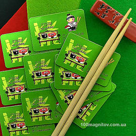 Виниловые магнитики для службы доставки суши. Размер 70х45 мм 8