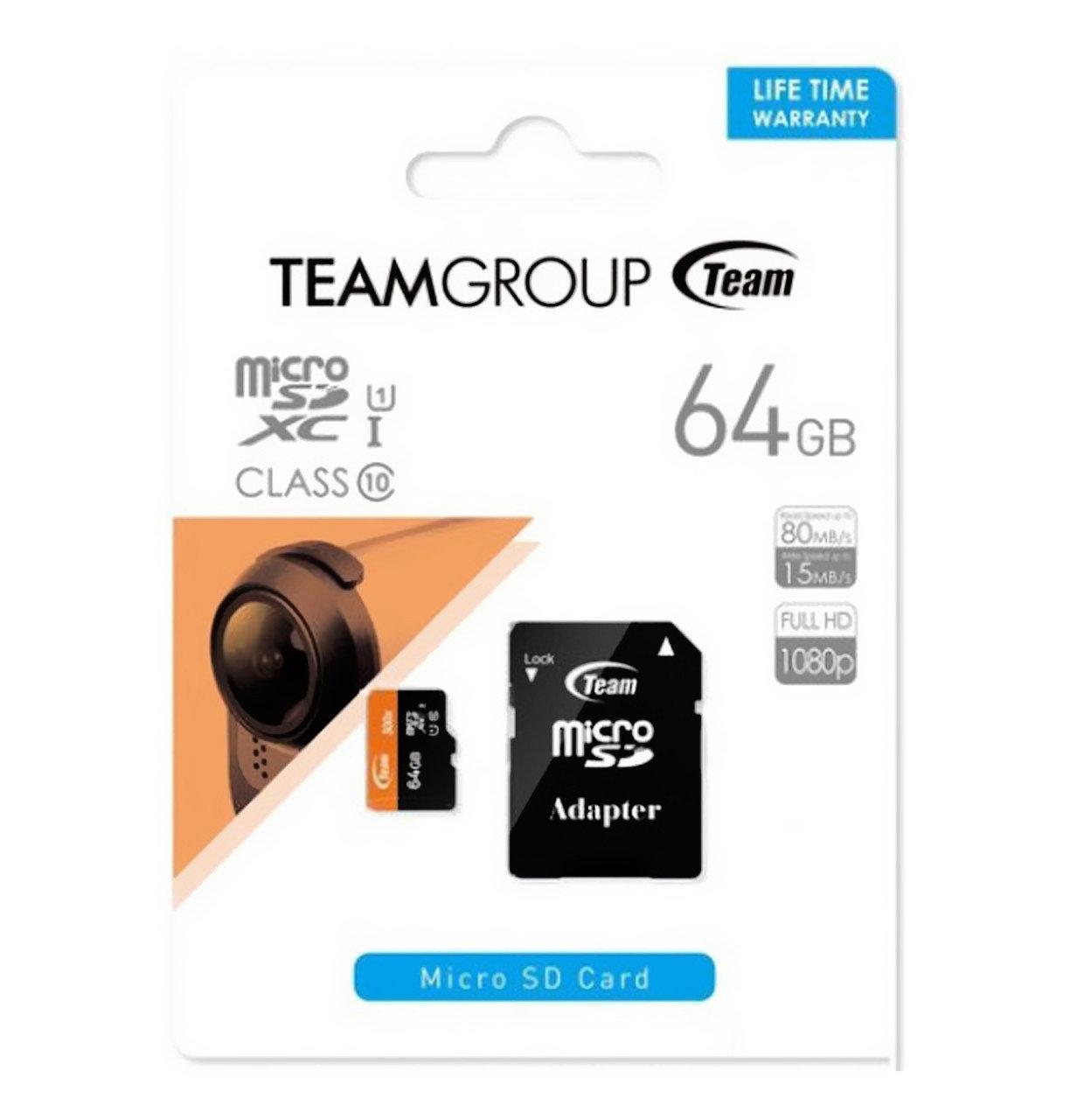 Карта пам'яті Team 64 GB class 10