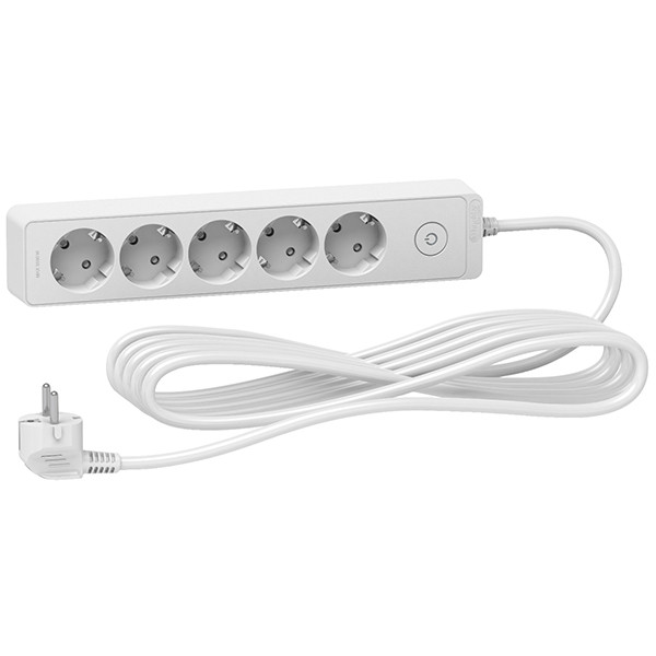 Подовжувач Unica Extend 5 розеток із заземленням білий 5 м (ST9455W), фото 1
