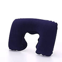 Подушка надувная LSM для путешествий 34х23х9 темно синяя (45-11)