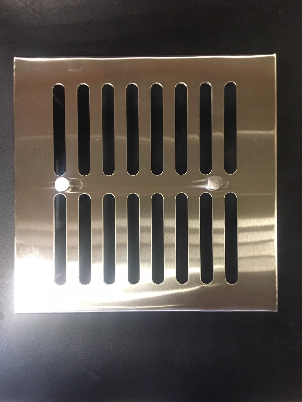 Вентиляційна решітка з засувкою для сауни , лазні 170 * 170 (нерж.), фото 1