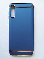 Чохол для Samsung A50 2019/A505F із золотими вставками Темно-синій