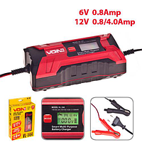 Зарядное устройство VOIN 6-12V 0.8-4.0A 3-120AHR LCD импульсное VL-144
