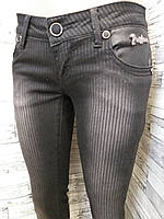 Жіночі джинси чорні в смужку