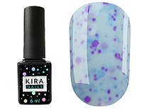 Гель-лак Kira Nails Yoghurt Boom! №007 (голубой мармелад с неоновыми блестками, йогурт), 6 мл