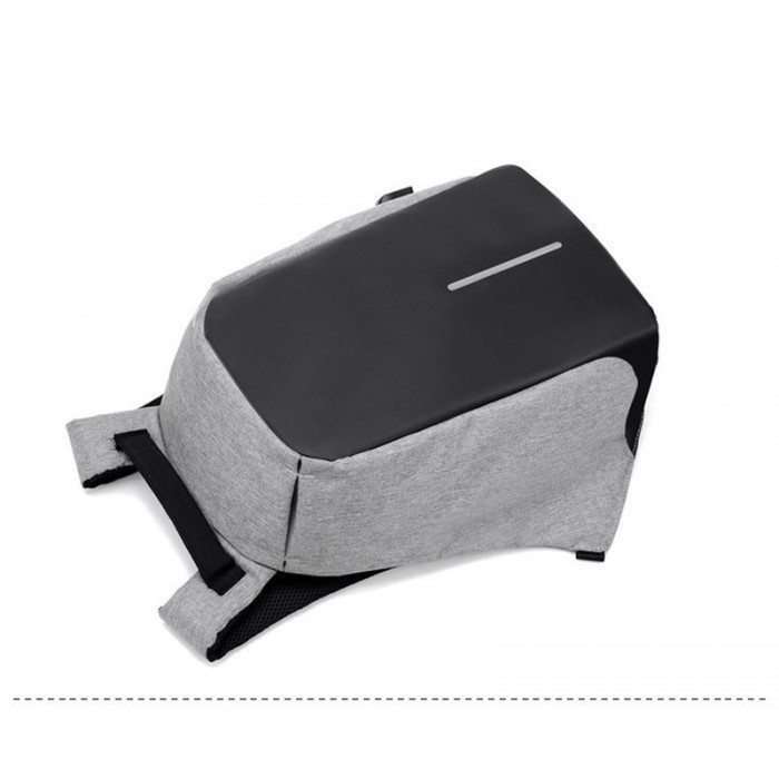 Рюкзак городской качественный антивор Bobby с USB, цвет черный + темно-серый - фото 3 - id-p1012660172