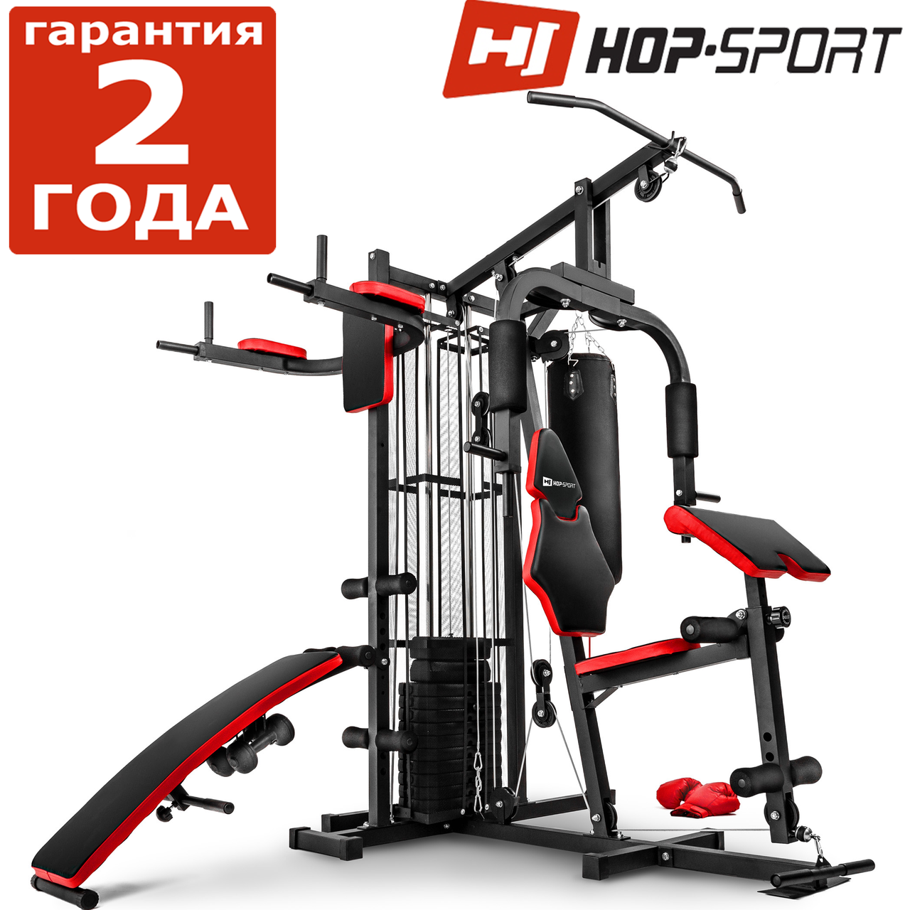 Сильна станція Hop-Sport HS-1054K фітнес фанцію, мультистанция, Для м'язів грудей, рук, ніг, спини