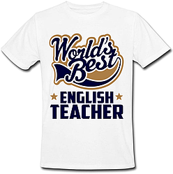 Чоловіча футболка world's Best English Teacher (біла)