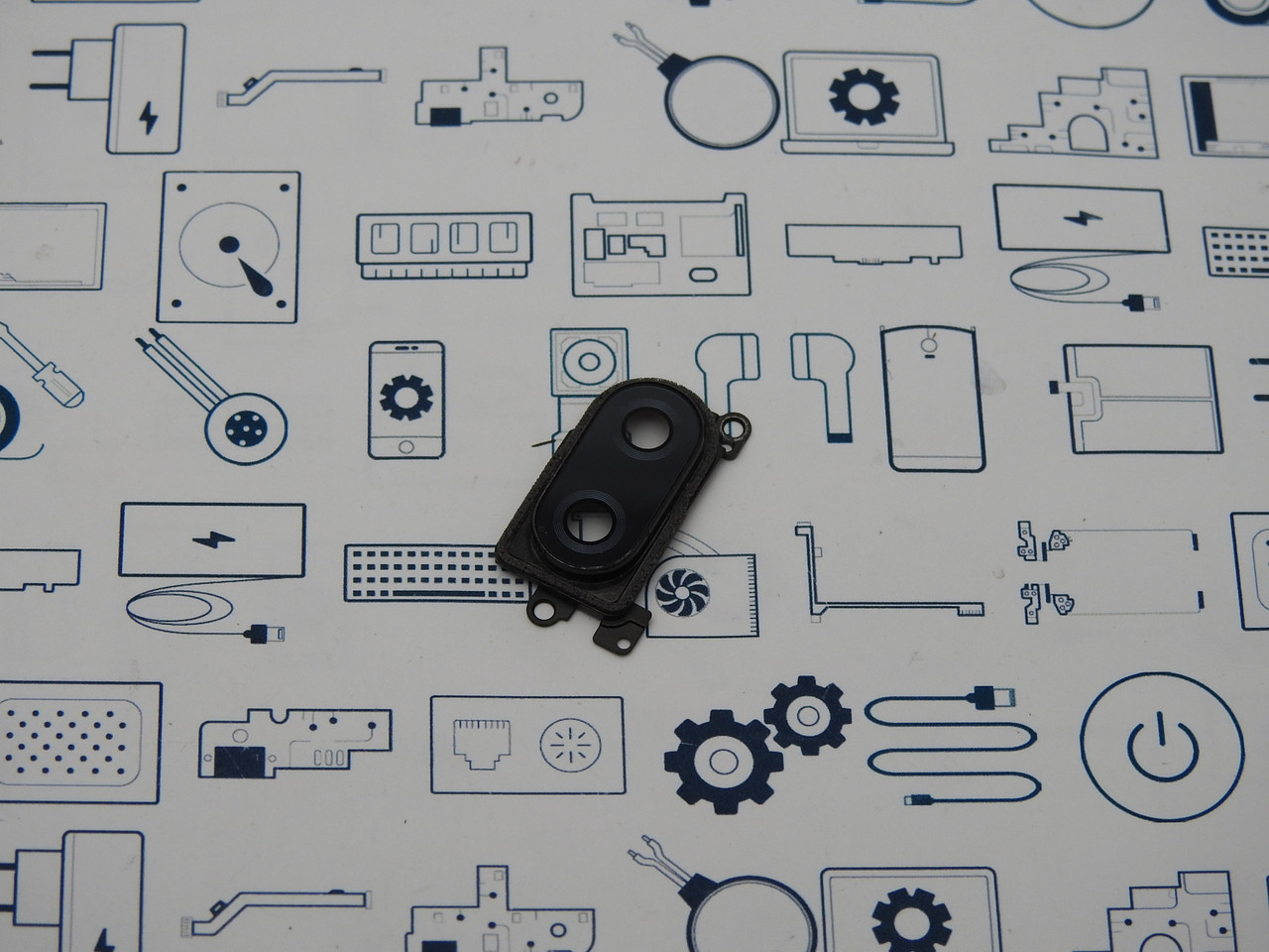 Скло камери в корпусі xiaomi mi8 lite сервісний оригінал з розборки, фото 1